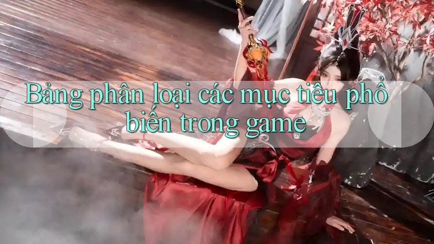 Bảng phân loại các mục tiêu phổ biến trong game