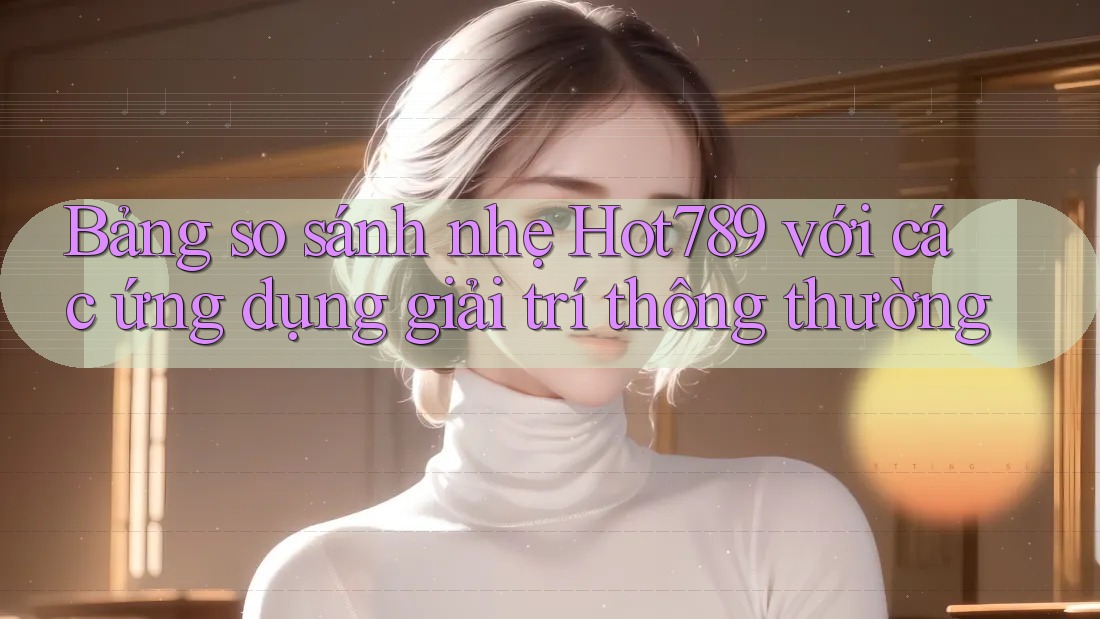 Bảng so sánh nhẹ Hot789 với các ứng dụng giải trí thông thường