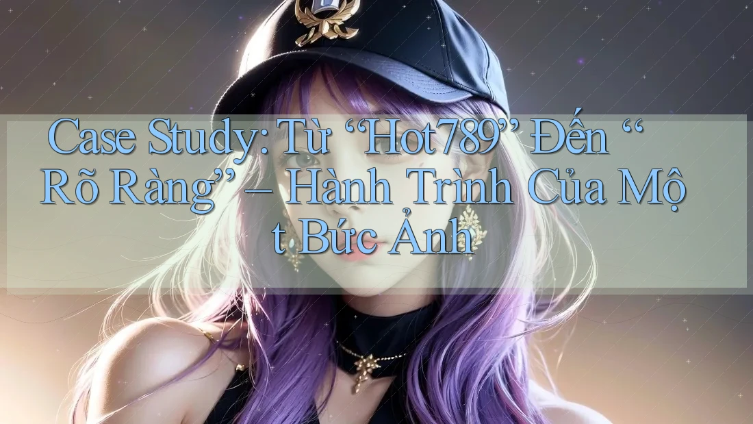 Case Study: Từ “Hot789” Đến “Rõ Ràng” – Hành Trình Của Một Bức Ảnh