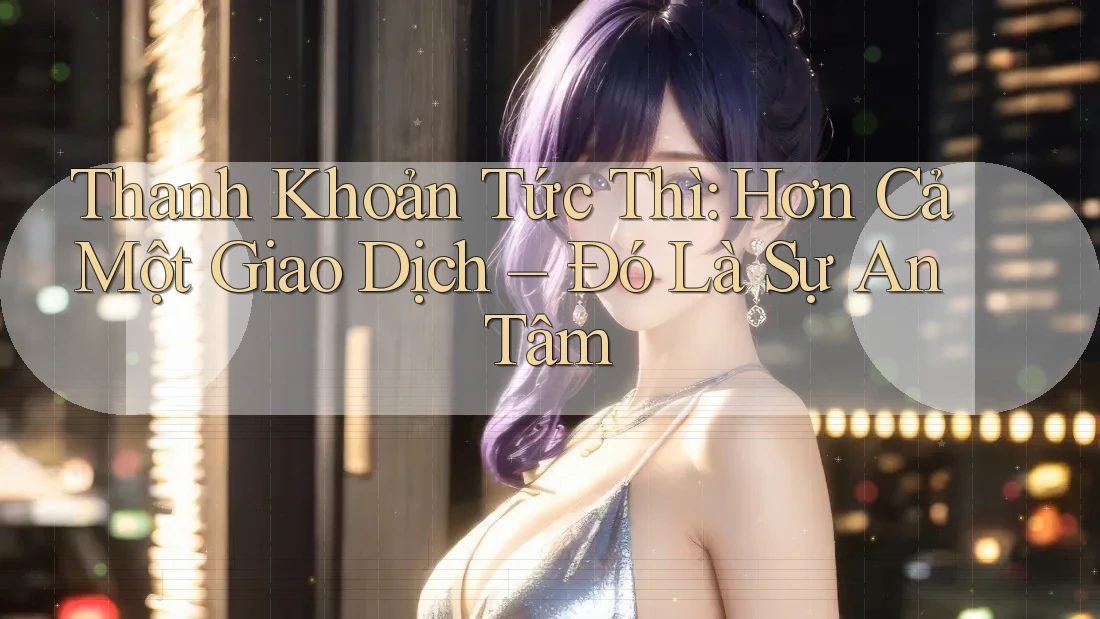 Thanh Khoản Tức Thì: Hơn Cả Một Giao Dịch – Đó Là Sự An Tâm